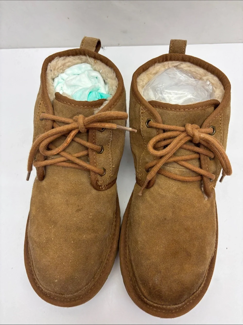 UGG Men's Brown Suede Lace-Up Chukka Boots, SZ 9, box 3 G